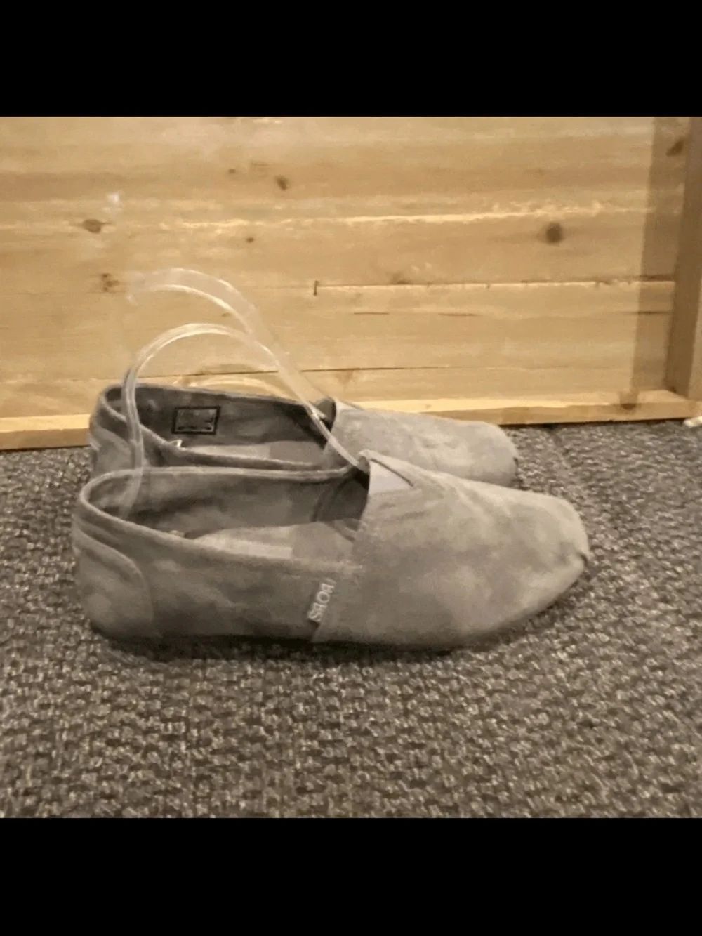 ✅Bobs by Skechers Gray Suede like loafers slip on